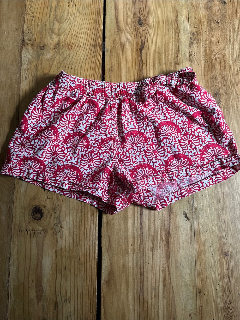 CREWCUTS 14 Pink Printed Shorts Bow Detailing